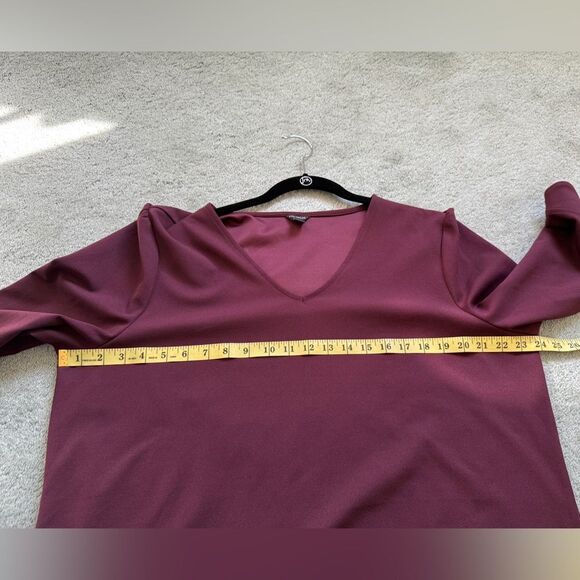 Ann Taylor 3/4 Bell Sleeve Burgundy Blouse Size XXL - Picture 6 of 8
